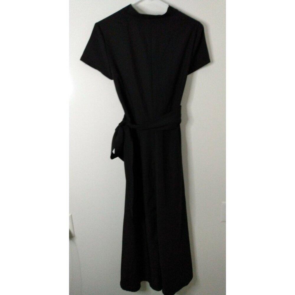 Grace Karin Women's Sz M Short Sleeve Wrap V Neck A Line Dress Hi Lo Hem NEW - Picture 3 of 5